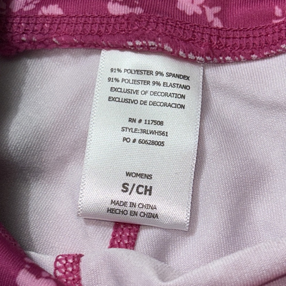 🦋Reebok Pink Floral Bike Shorts, Size Small - Picture 4 of 6